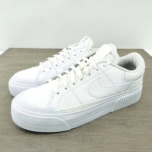 Nike Size 9.5 Court Legacy Lift Platform White Women's Shoes